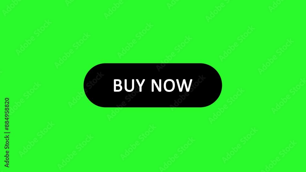 Animated black color 'Buy Now' button logo sudden appear isolated on a green screen for online product sellers to enhance their digital marketing and e-commerce visuals Animated black color 'Buy Now' button logo sudden appear isolated on a green screen for online product sellers to enhance their digital marketing and e-commerce visuals