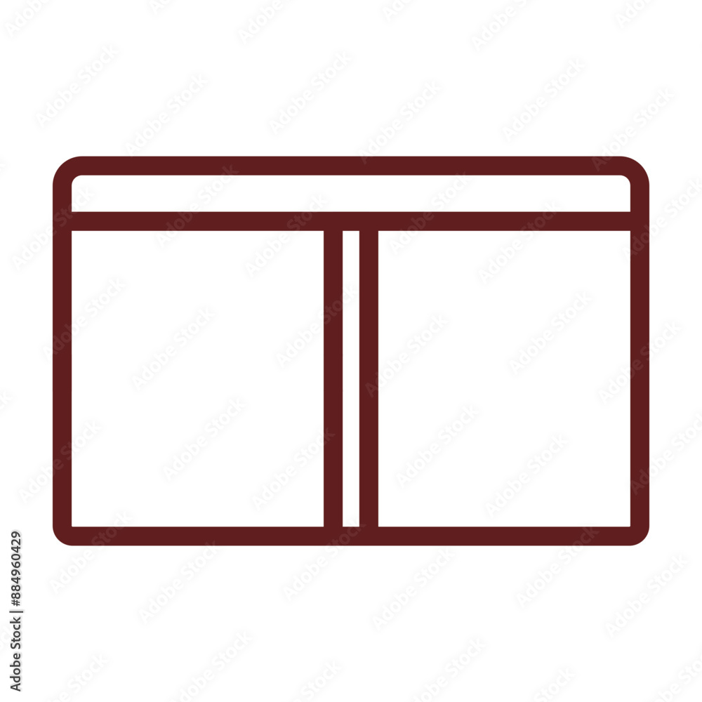 Zerowaste packaging Vector Line Maroon Icon Design Zerowaste packaging Vector Line Maroon Icon Design