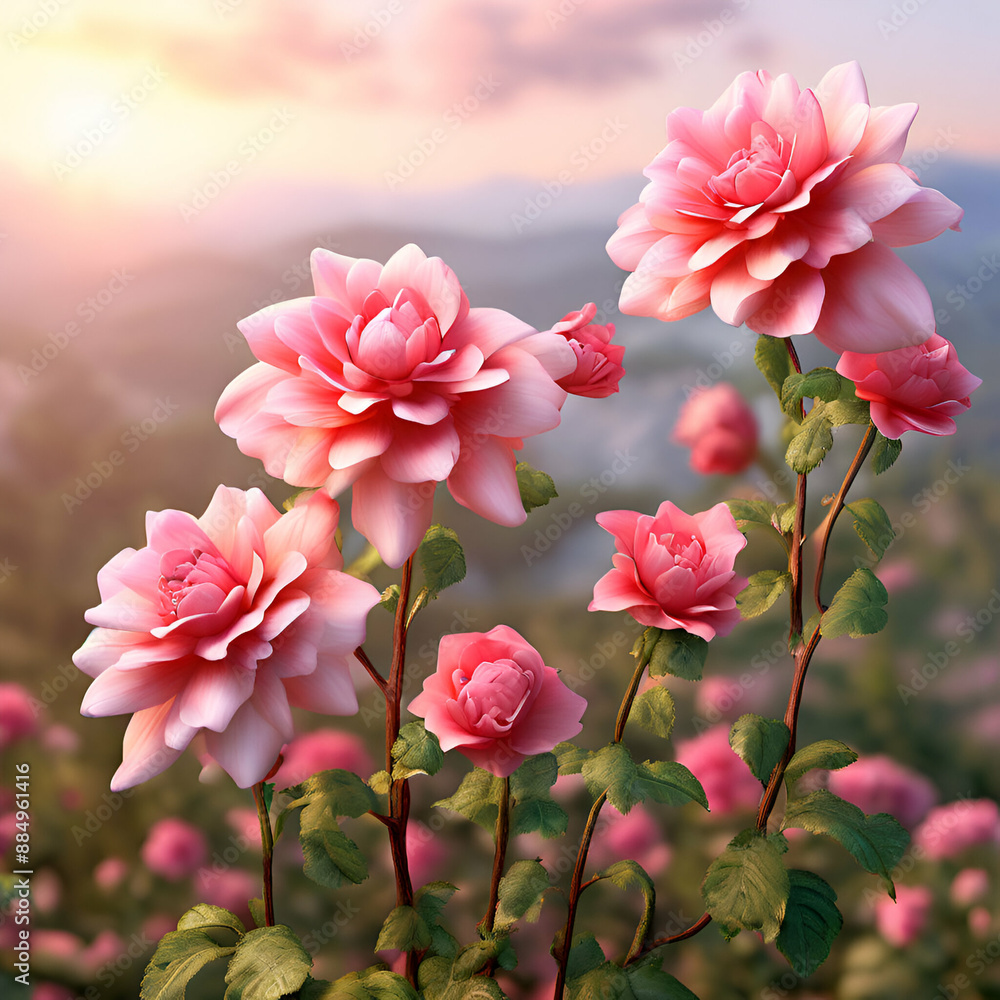 Obraz premium pink flowers