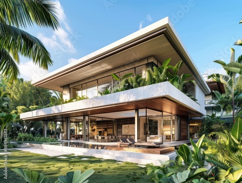 Modern Single Villa with Expansive Gardens © Bope