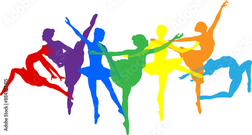 Ballet dancer silhouette ballerina dancers poses woman dancing silhouettes