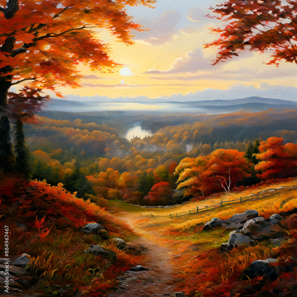 sunset in the mountains