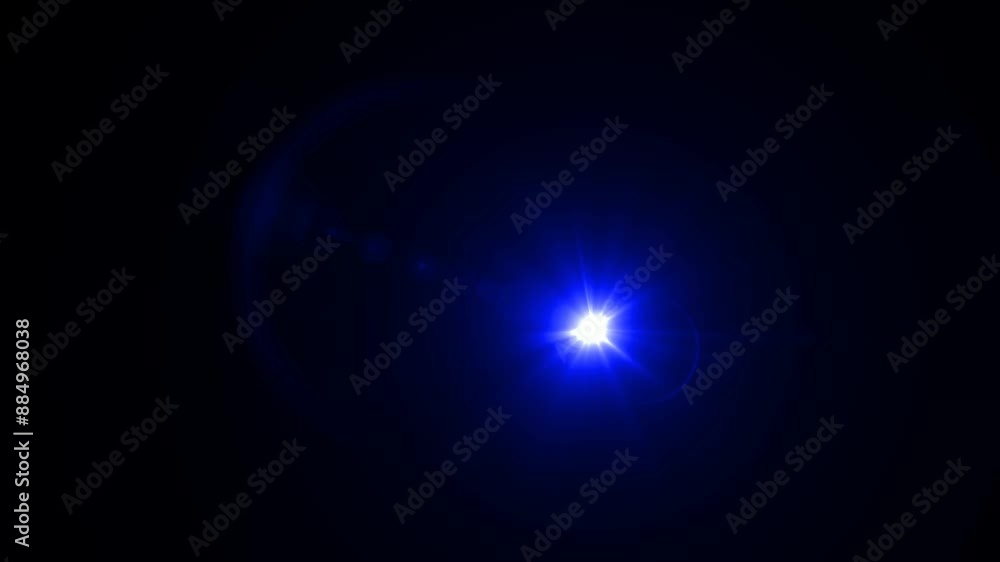 Vidéo Stock Abstract blue optical lens flares light streaks shine ray ...