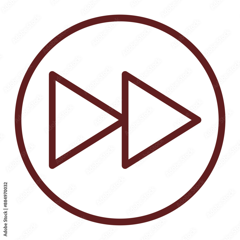 Forward Vector Line Maroon Icon Design Forward Vector Line Maroon Icon Design