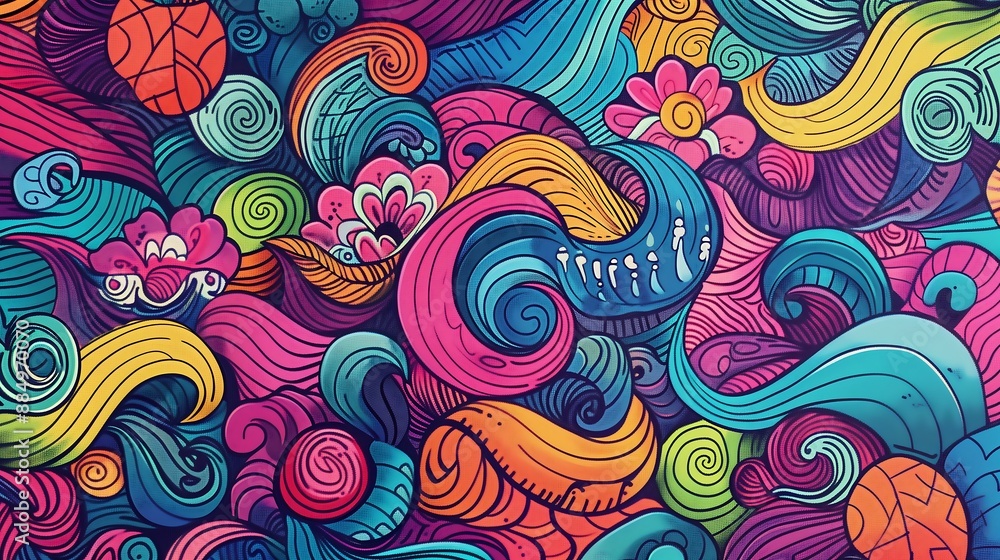 doodle art background colorfull doodle art background colorfull