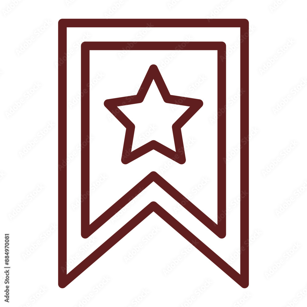 Bookmark Vector Line Maroon Icon Design Bookmark Vector Line Maroon Icon Design