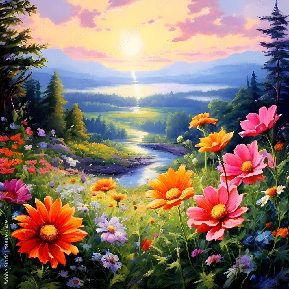 flowers in the mountains