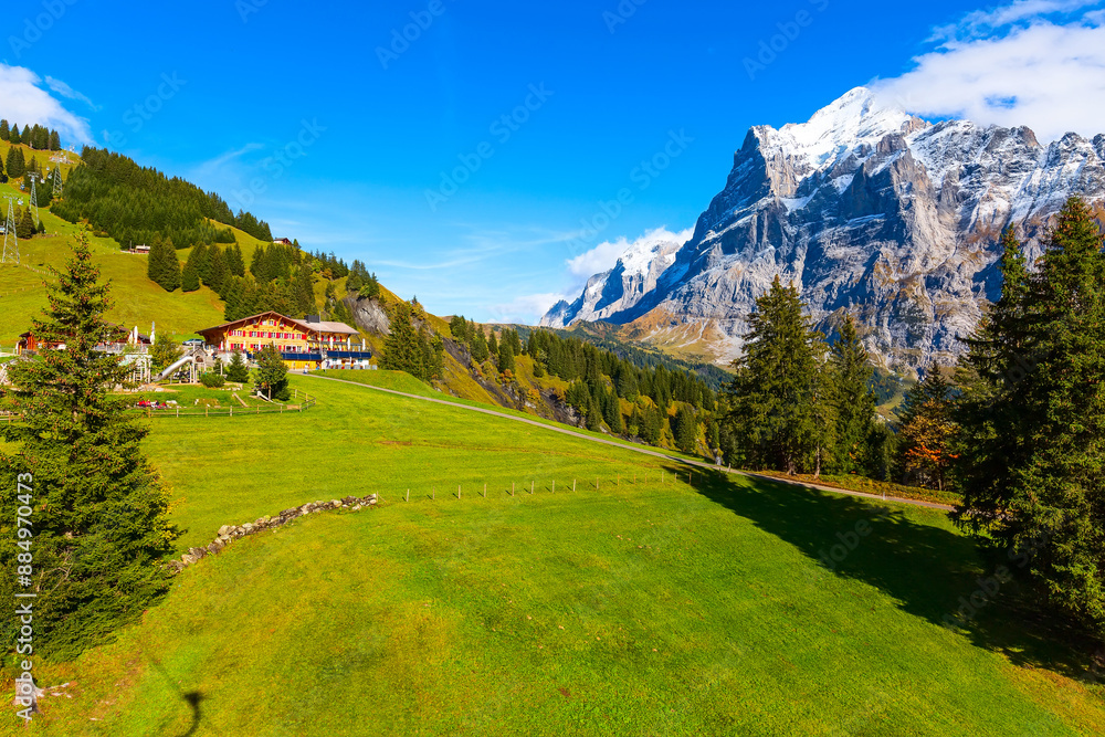 Grindelwald, Switzerland middle station at First Grindelwald, Switzerland middle station at First