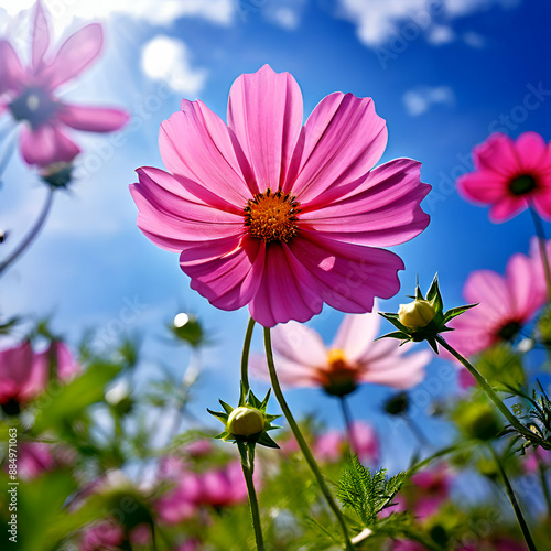 Obraz na płótnie pink cosmos flower w salonie