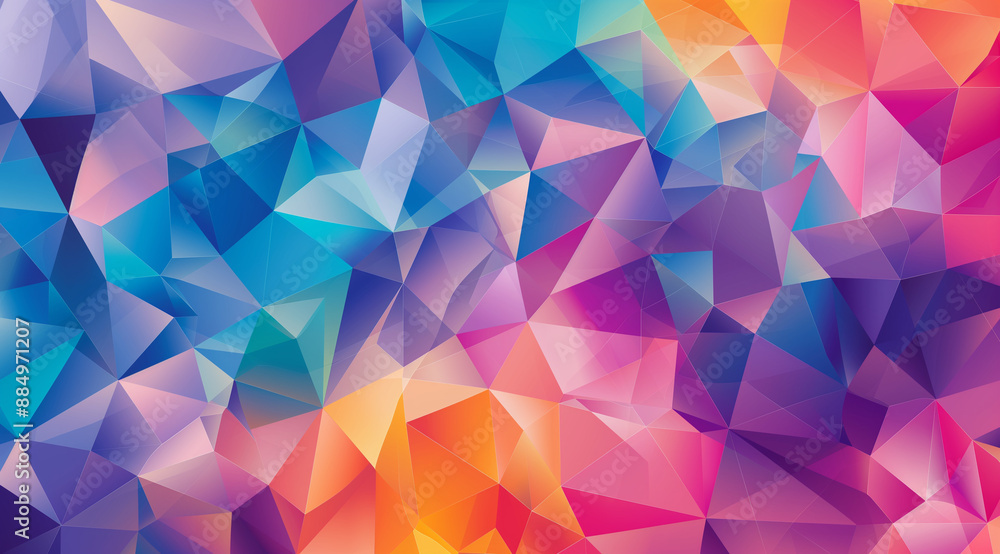 A vibrant and colorful background featuring geometric shapes in various shades of blue, purple, pink, orange, teal, and red. A vibrant and colorful background featuring geometric shapes in various shades of blue, purple, pink, orange, teal, and red.
