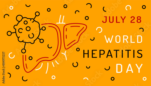 World hepatitis day. International health event poster.