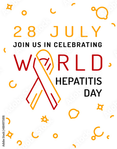 World hepatitis day. International health event poster.