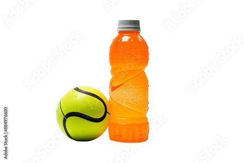 Hydrating sports drink PNG with transparent background for athletic nutrition, beverage packaging design, and fitness marketing campaigns photo