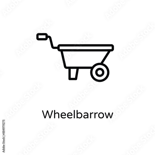 Wheelbarrow vector icon
