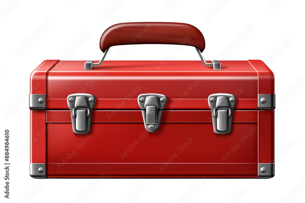 Metal tool box with various hand tools isolated on transparent background for DIY projects and home repairs Metal tool box with various hand tools isolated on transparent background for DIY projects and home repairs