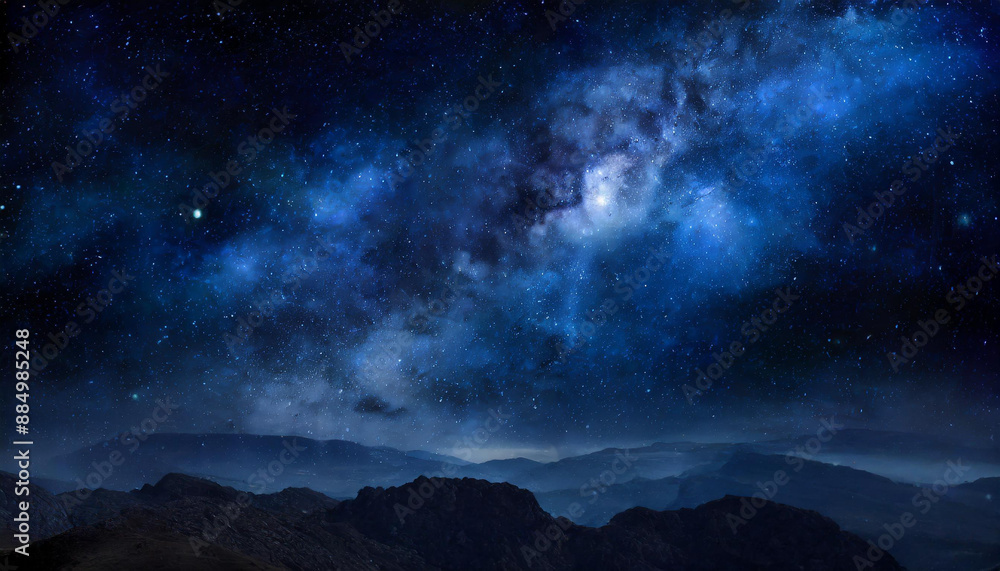 Starry Night Sky with Glowing Stars - Dark and Atmospheric Starry Night Sky with Glowing Stars - Dark and Atmospheric