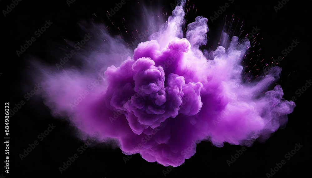Fototapeta premium Purple Mist with a White Background