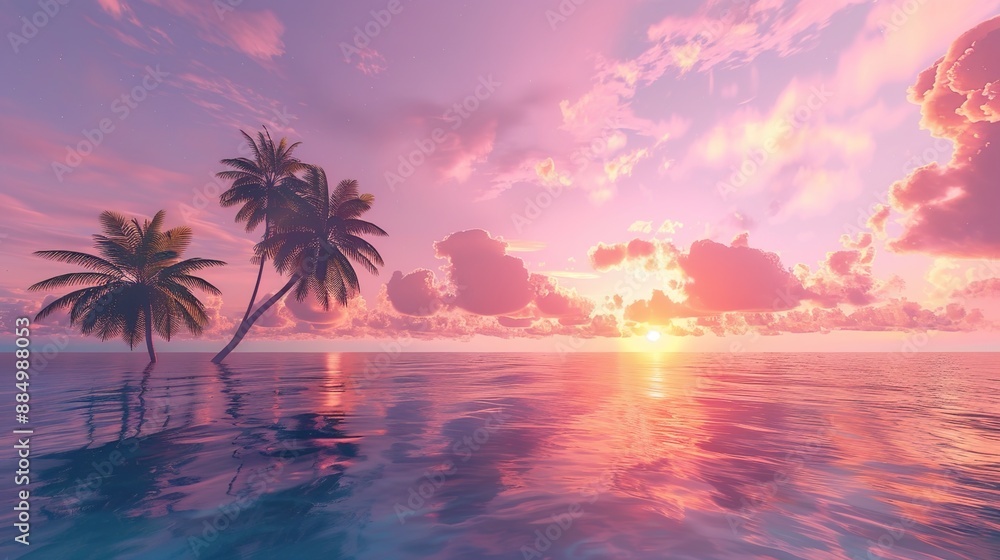 Fototapeta premium coral island wallpaper