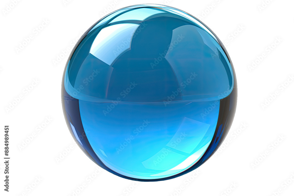 Glossy Blue Sphere , 3D Illustration Glossy Blue Sphere , 3D Illustration