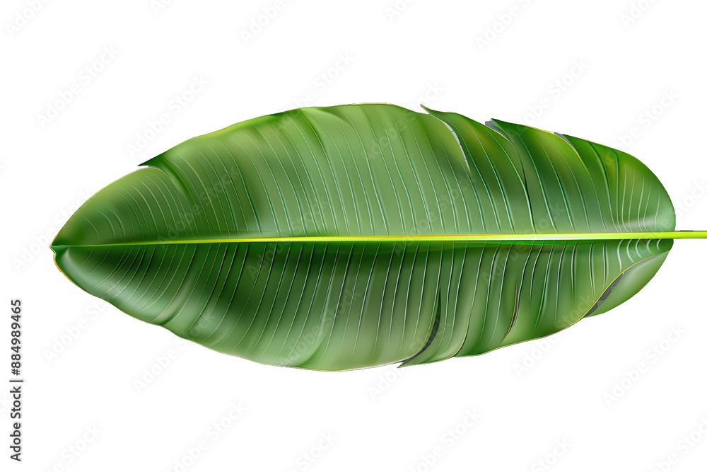 Green Banana Leaf , Realistic Botanical Art Green Banana Leaf , Realistic Botanical Art