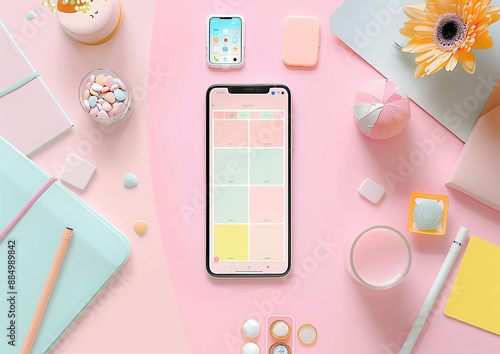 Collection of social media templates, pastel colors, posts and stories, minimalist layout photo