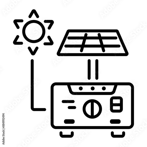 An outline icon of power inverter 