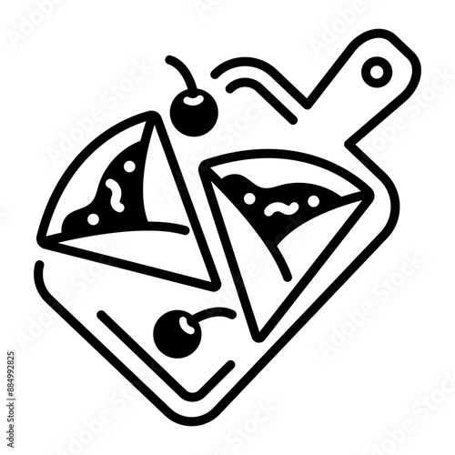 Crepe breakfast icon in line style