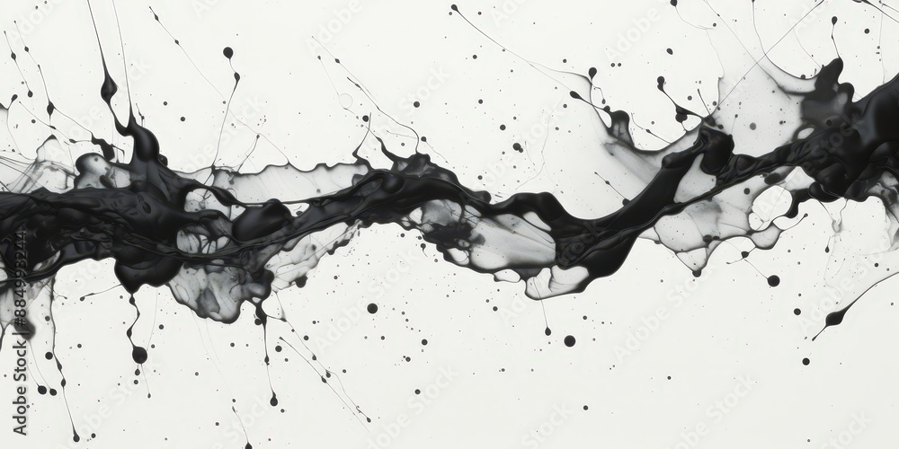 Abstract Black Ink Splash Abstract Black Ink Splash