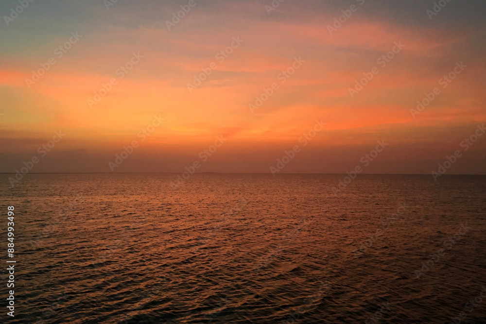 sunset over the ocean