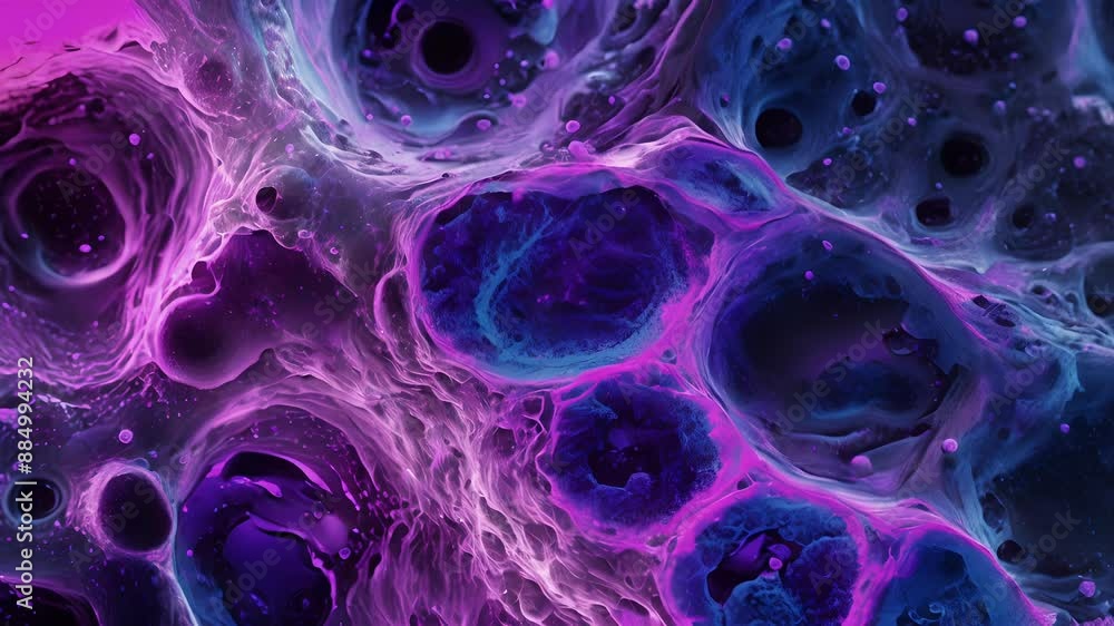 A closeup of chondrocytes in a state of proliferation rapidly dividing and expanding the cartilage tissue. A closeup of chondrocytes in a state of proliferation rapidly dividing and expanding the cartilage tissue.