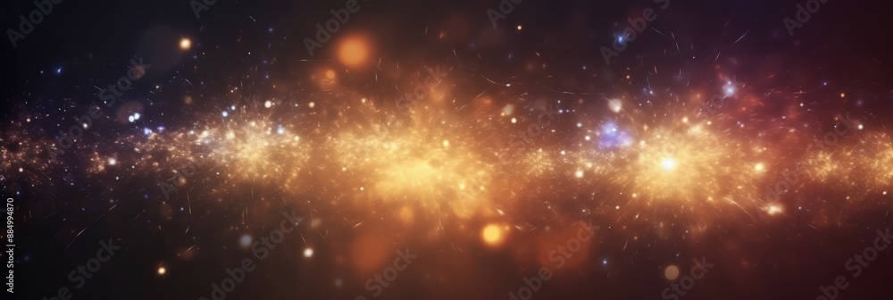 Naklejka premium Cosmic Glow: A Starry Night Sky