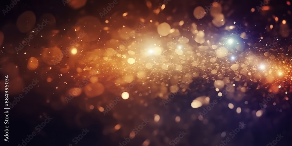 Abstract Bokeh Background with Golden Lights Abstract Bokeh Background with Golden Lights