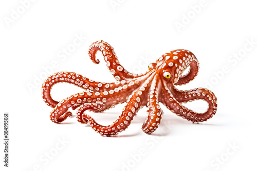 Close-Up of an Octopus on a White Background