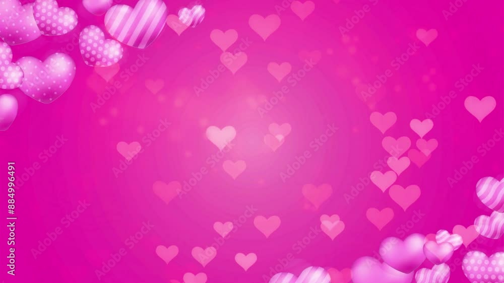 Romantic moving love heart with copy space. wedding, anniversary, valentine. background loop motion animation