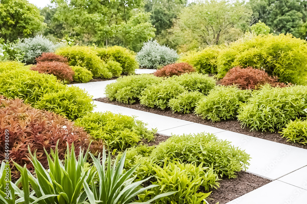 Obraz premium Lush Green Garden Path