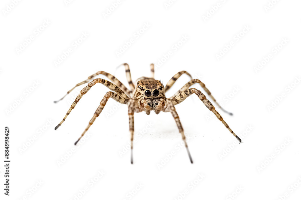 Fototapeta premium Close-up of a spider on a white background