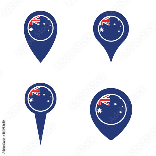 Australia flag map pointer set, national flag of Commonwealth of Australia Free Download Australia flag map pointer set, national flag of Commonwealth of Australia - GFXLoad