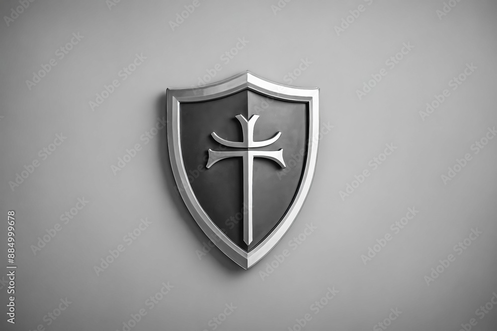 Silver Shield with Cross Silver Shield with Cross