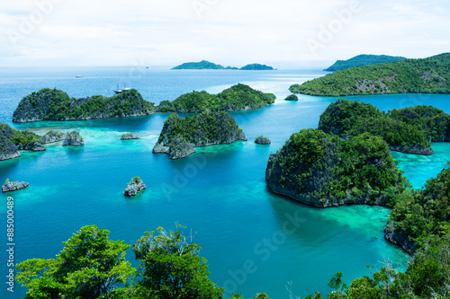 Breathtaking view of Pianemo Islands. Raja Ampat, West Papua, Indonesia.