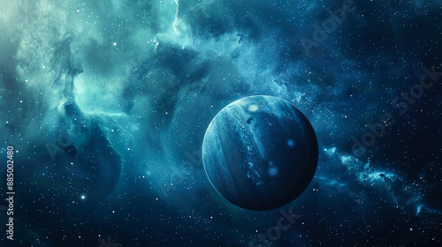 background venus on deep space and nebula