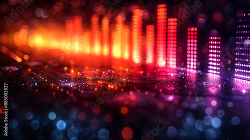 Wallpaper Mural background digital colorful of equalizer for music Torontodigital.ca