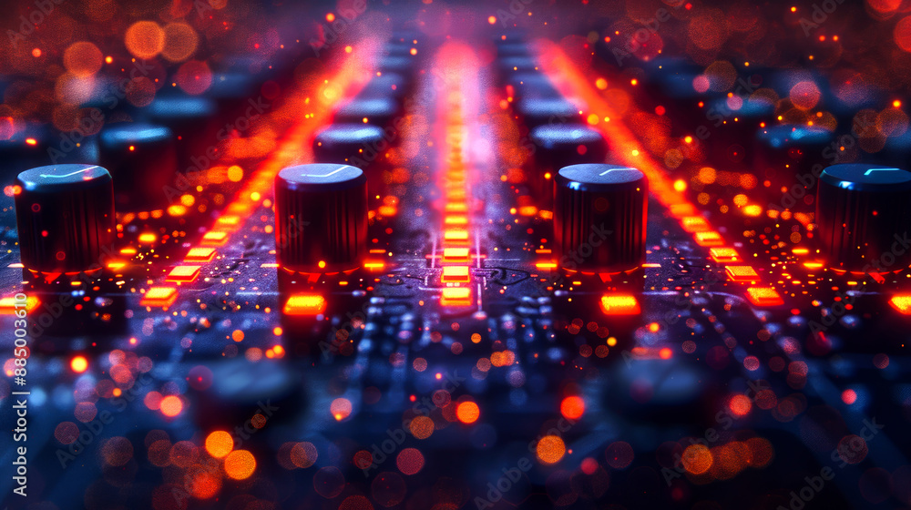 Obraz premium background digital colorful of equalizer for music