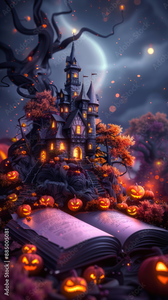 3D Cartoon Storybook with Castle