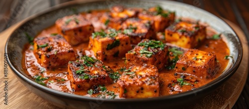 Close-up of Paneer Butter Masala