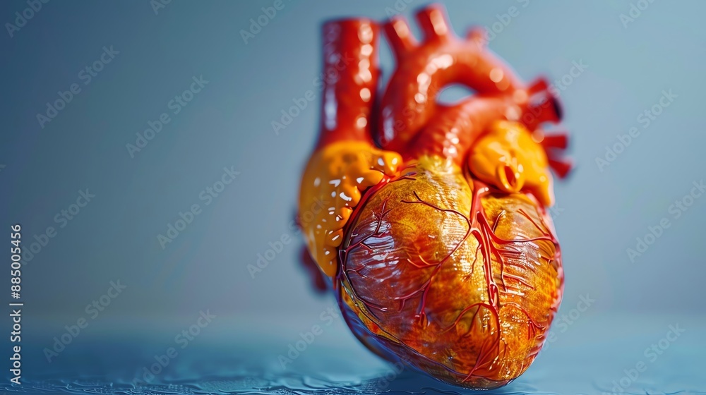 Naklejka premium Cardiac MRI showing inflammation in heart layers, heart disorder inflammation, detailed cardiac layer analysis