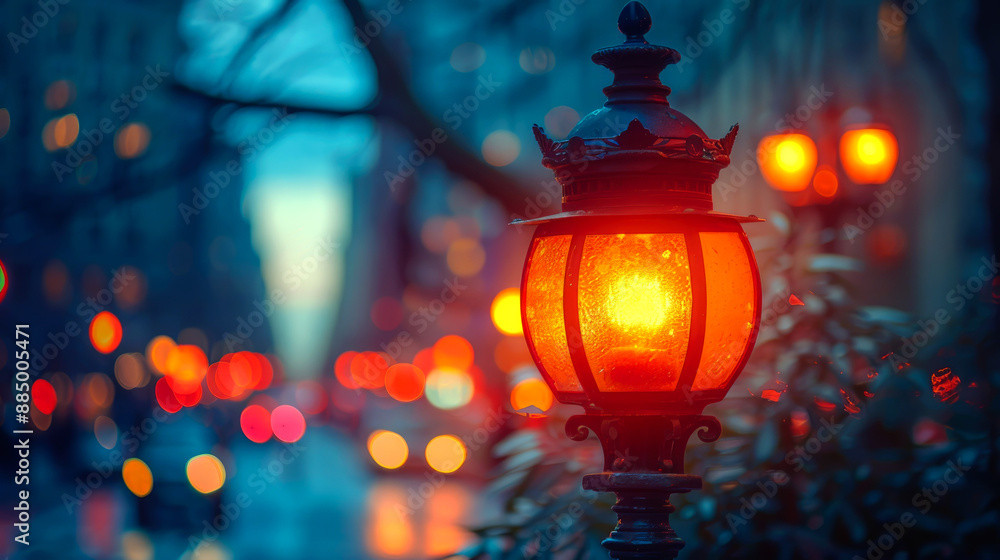 beautiful street of city on night beautiful street of city on night