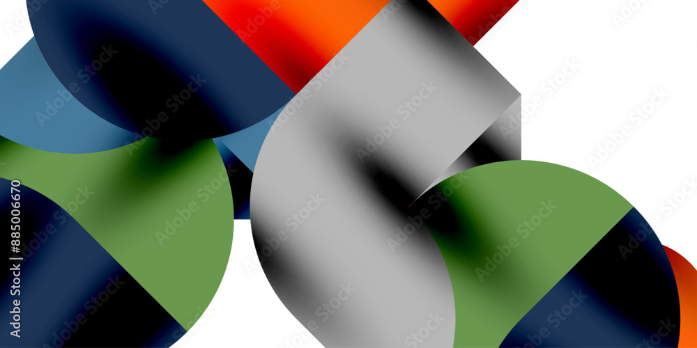 Shadow effect shiny circles and round triangles geometric modern art. Vector Illustration For Wallpaper, Banner, Background, Card, Book Illustration, landing page Shadow effect shiny circles and round triangles geometric modern art. Vector Illustration For Wallpaper, Banner, Background, Card, Book Illustration, landing page