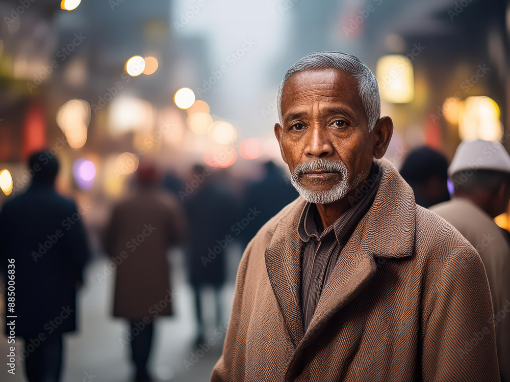 Fototapeta premium an old man in the street