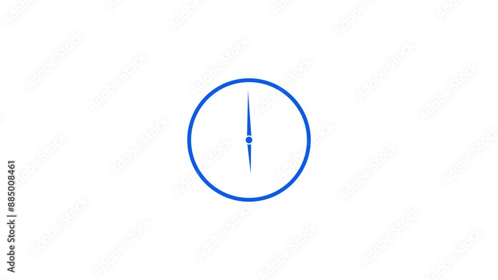 Clock animation video on white background. Clock animation video on white background.