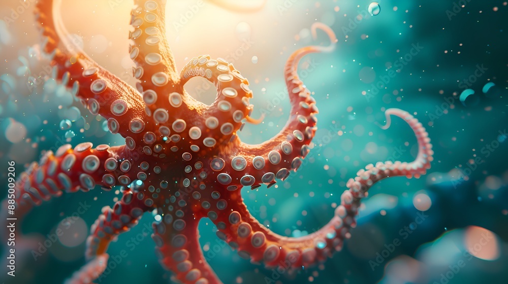 Octopus Tentacles in Underwater Light. Octopus Tentacles in Underwater Light.